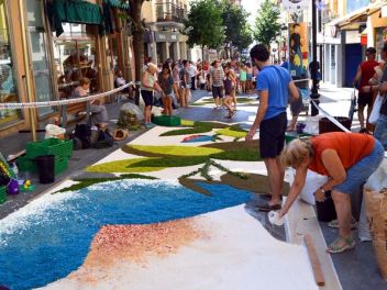 Ковры из цветов в Бланесе,Estores de Flors de Raval en Blanes, CATIFES DE FLORS NATURALS a Blanes 
