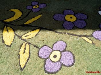 Ковры из цветов в Бланесе,Estores de Flors de Raval en Blanes, CATIFES DE FLORS NATURALS a Blanes 