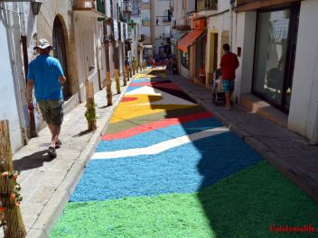 Ковры из цветов в Бланесе,Estores de Flors de Raval en Blanes, CATIFES DE FLORS NATURALS a Blanes 