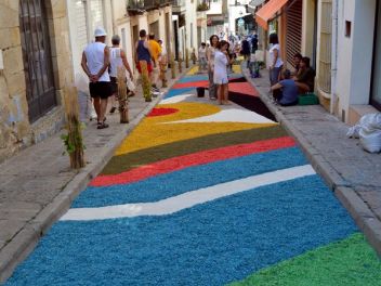 Ковры из цветов в Бланесе,Estores de Flors de Raval en Blanes, CATIFES DE FLORS NATURALS a Blanes 