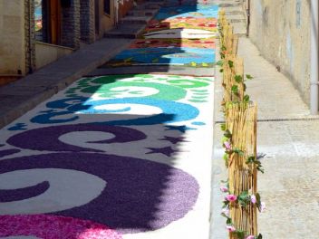Ковры из цветов в Бланесе,Estores de Flors de Raval en Blanes, CATIFES DE FLORS NATURALS a Blanes 