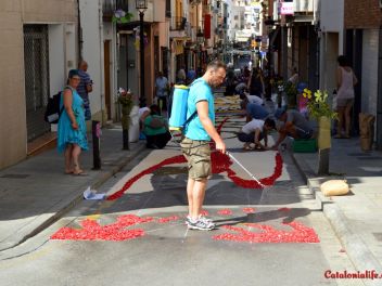 Ковры из цветов в Бланесе,Estores de Flors de Raval en Blanes, CATIFES DE FLORS NATURALS a Blanes 