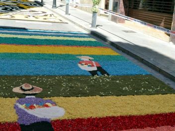 Ковры из цветов в Бланесе,Estores de Flors de Raval en Blanes, CATIFES DE FLORS NATURALS a Blanes 