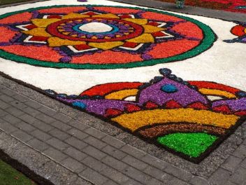 Фотоотчет: Ковры из цветов в Бланесе (Catifes de Flors de Corpus a Blanes / Las alfombras de flores del Corpus en Blanes), 2021